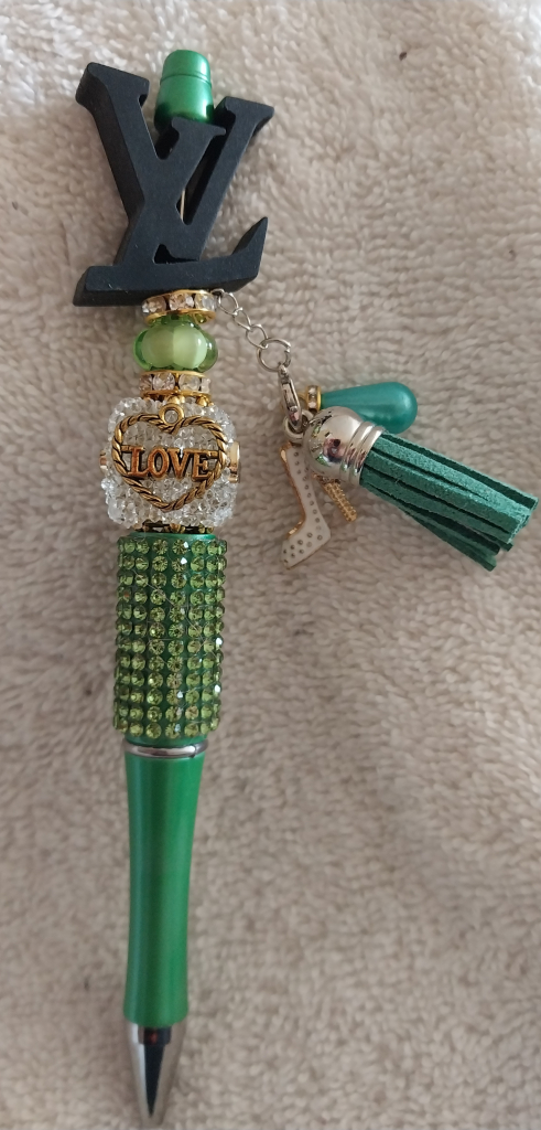 Image of Louis Green Bling Pen - Handmade