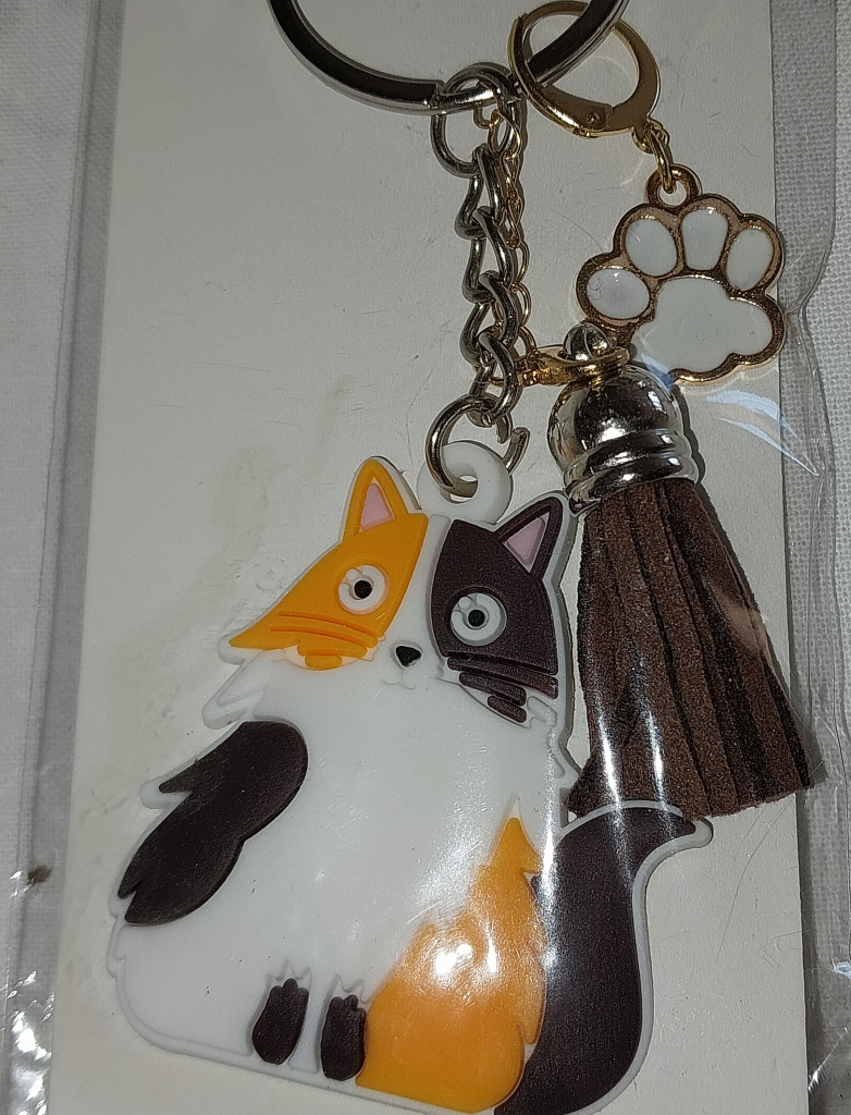 Image of Calico Cat Keychain