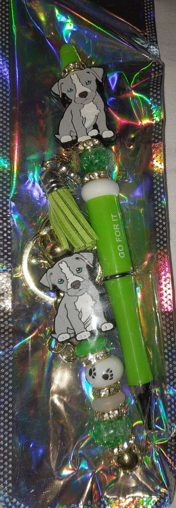 Image of Pitbull Keychain and Pen Set