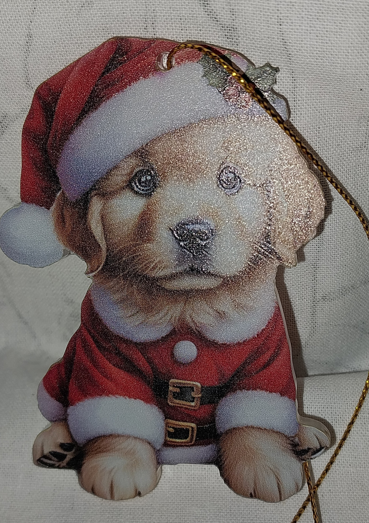 Image of Golden Puppy Christmas Ornament