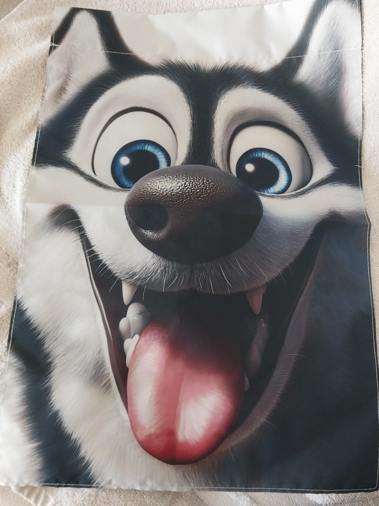 Image of Funny Husky Flag