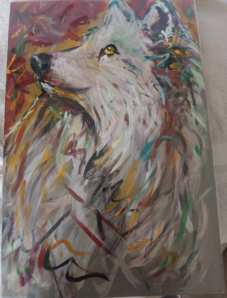 Image of Handpainted OOA Husky Picture