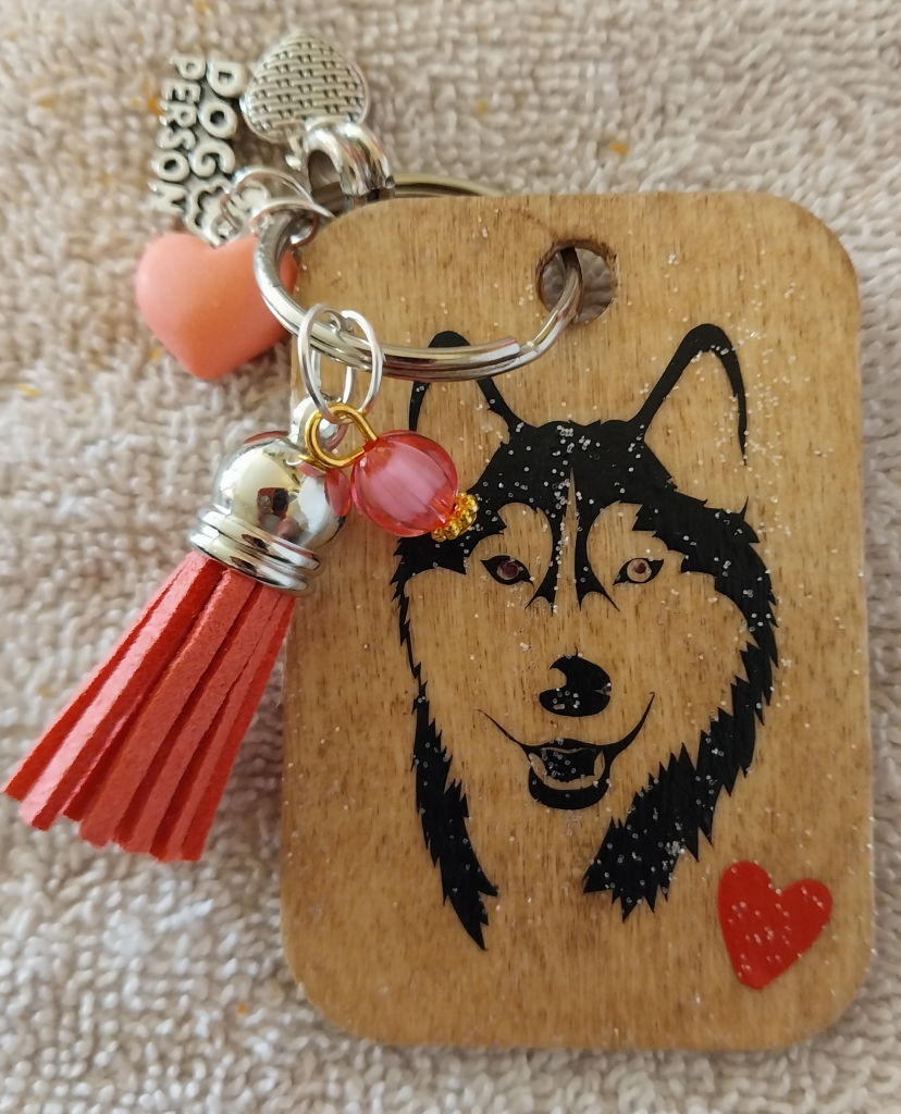 Image of Handmade Husky Keychain