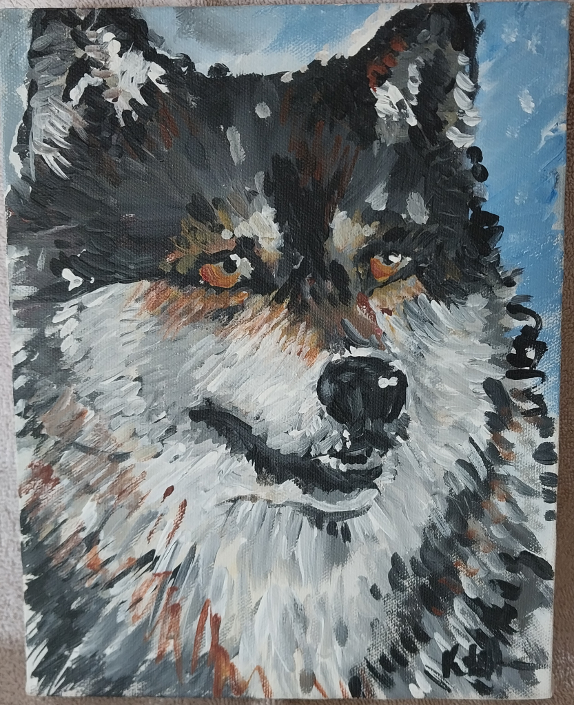 Image of Handpainted Husky Picture