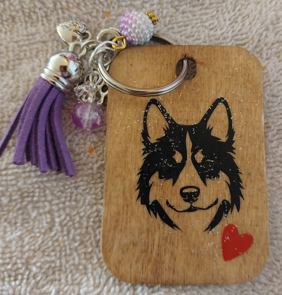 Image of HANDMADE Husky Keychain