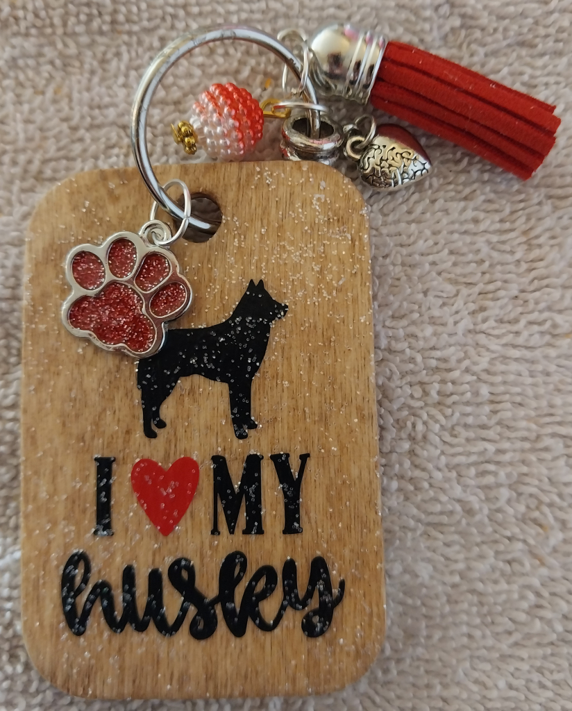 Image of Handmade Husky Keychain