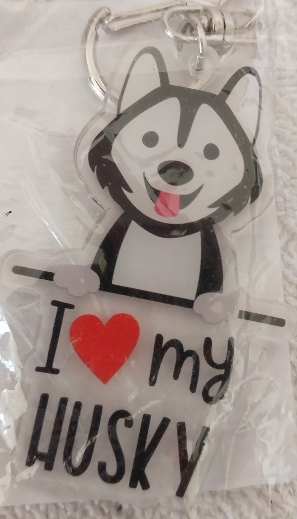 Image of I love my Husky Keychain