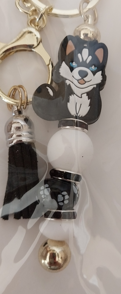 Image of Handmade Husky Keychain