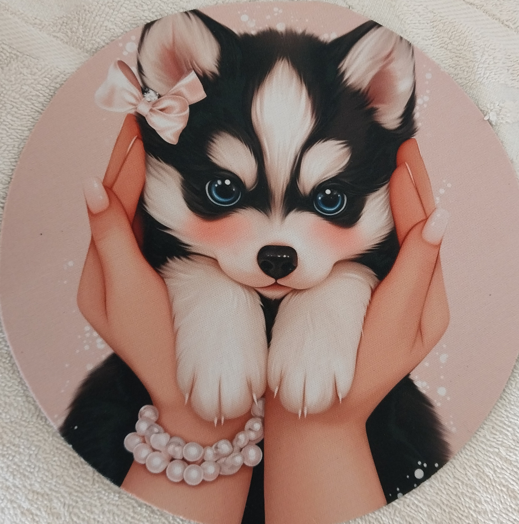 Image of Adorable Husky Mouse Pad