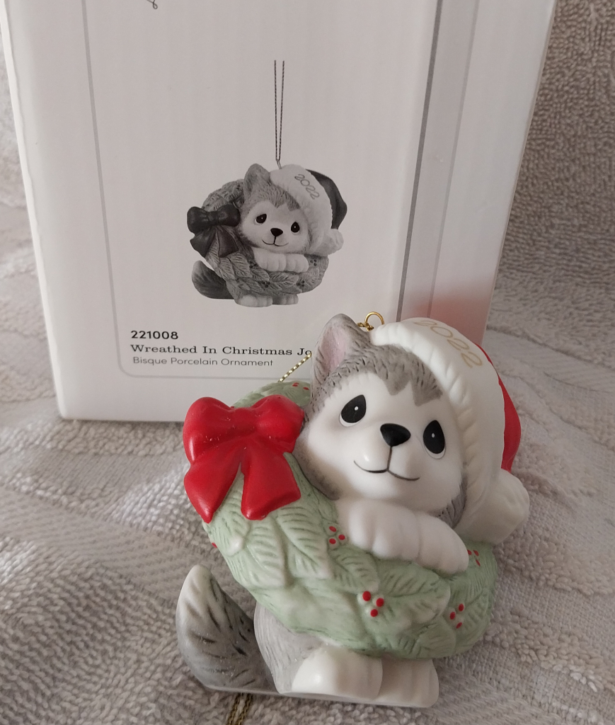 Image of Precious Moments Dated 2022 New Husky Ornament